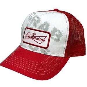 Budweiser Beer Baseball Trucker Hat‎ Embroidered Patch Classic Snapback Adult